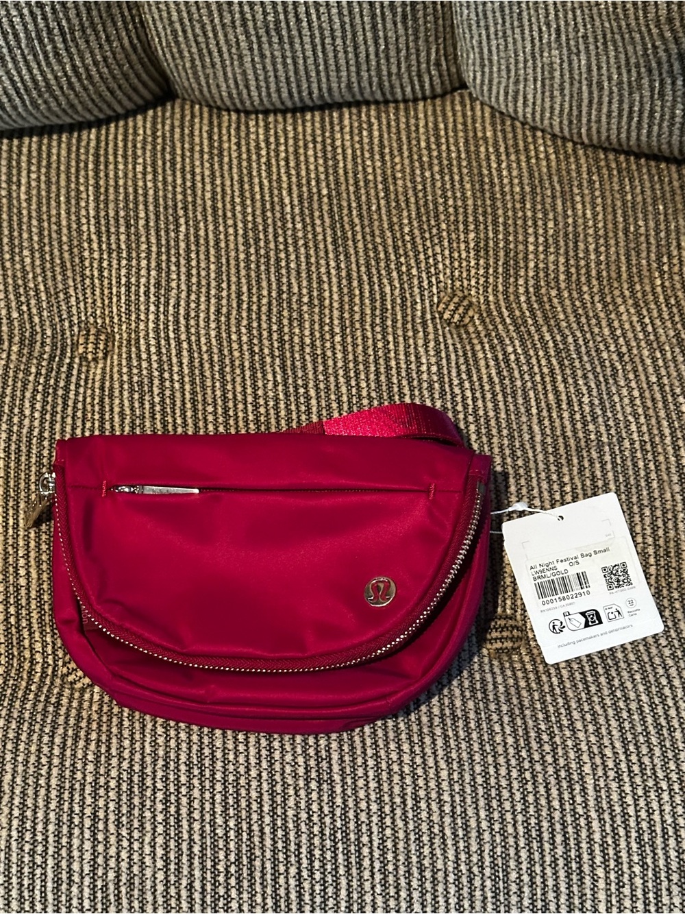 Lululemon All Night Festival Bag Small - Berry Rumble / Gold - NWT - SOLD OUT